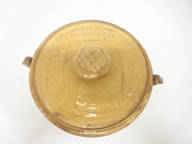  萩焼　大野瑞峰造　耳付水指